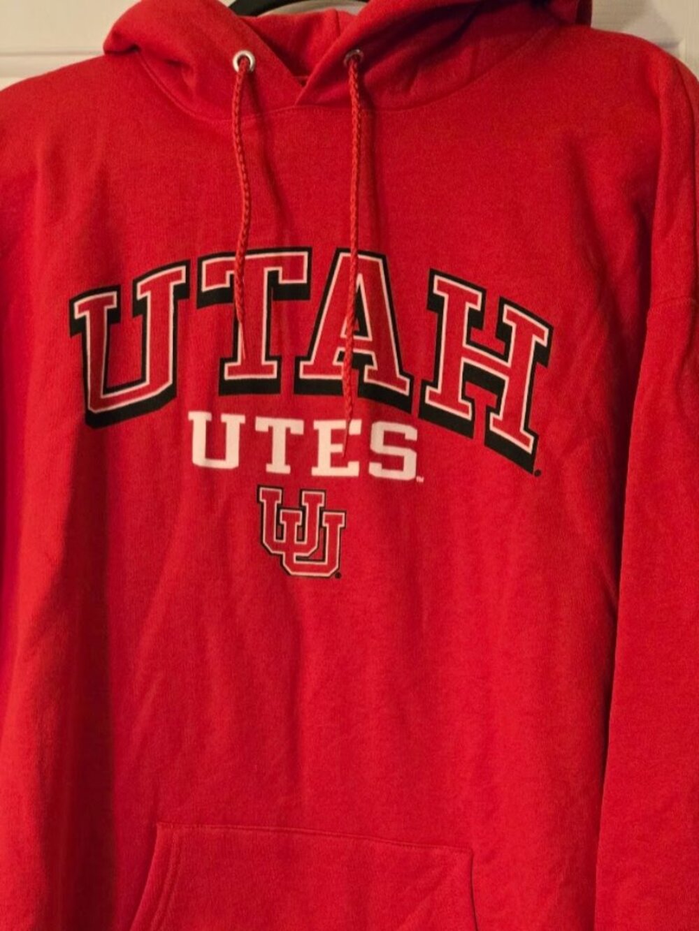 Utah Utes NCAA Credence/Hanes Brand Sz XL Mens Red Hoodie Sweatshirt